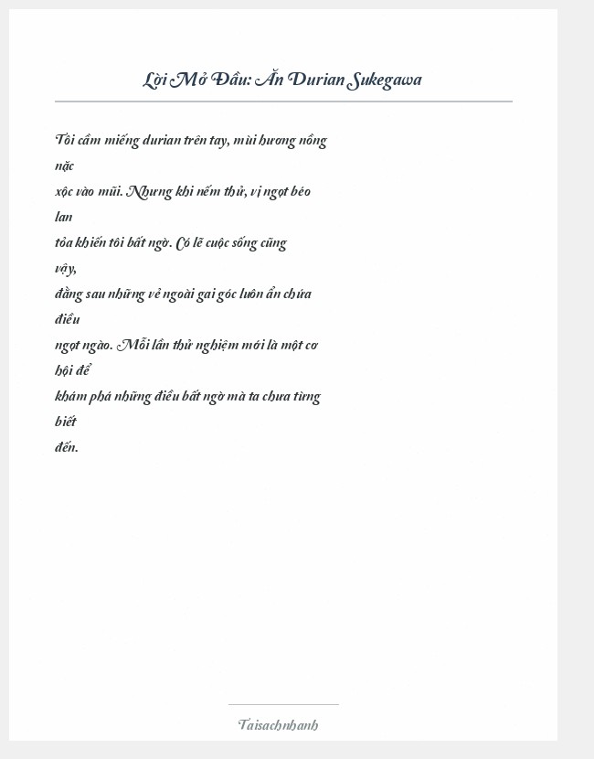 Trích đoạn Ăn Durian Sukegawa