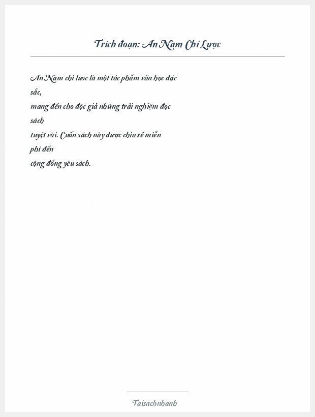 Trích đoạn An Nam Chí Lược