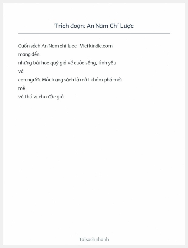 Trích đoạn An Nam Chí Lược