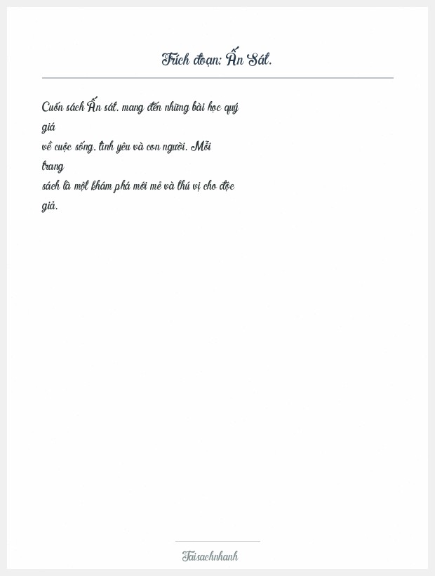 Trích đoạn Ấn Sát.