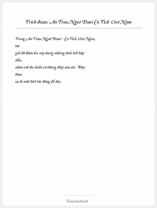 Trích đoạn An Trau Ngat Duoi Co Tich Viet Nam