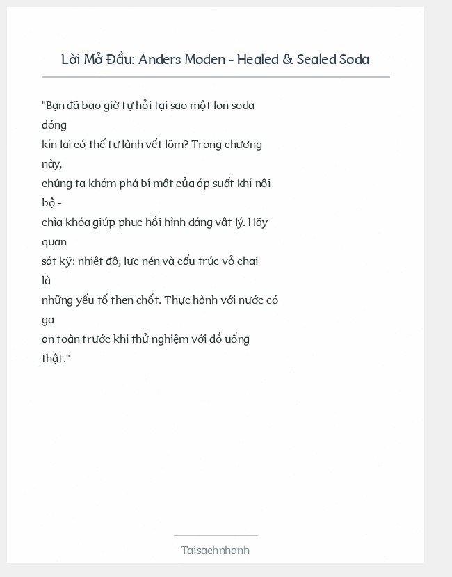 Trích đoạn Anders Moden - Healed & Sealed Soda