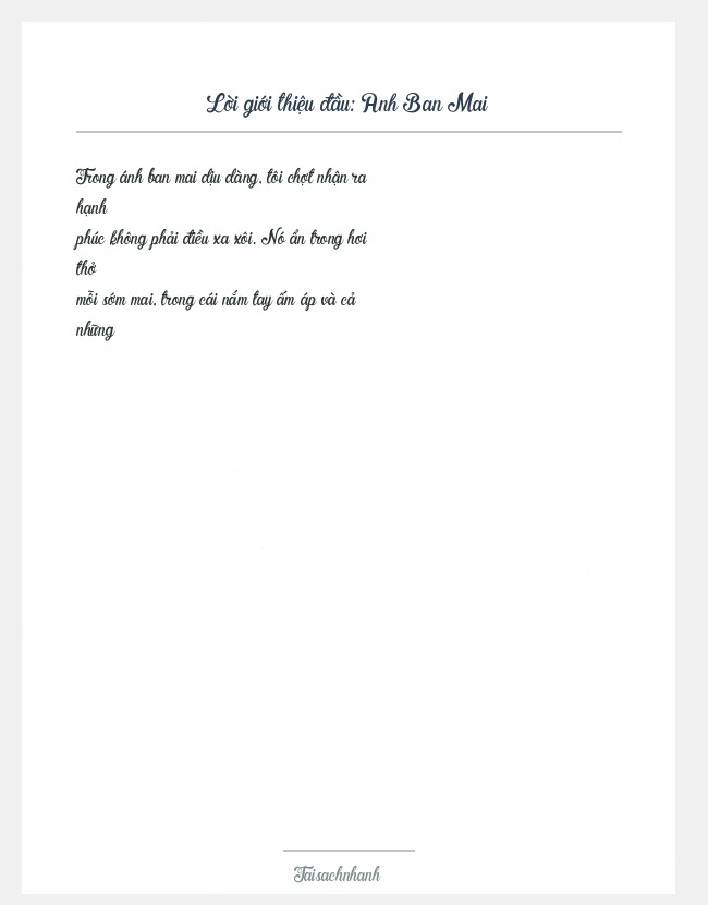 Trích đoạn Anh Ban Mai