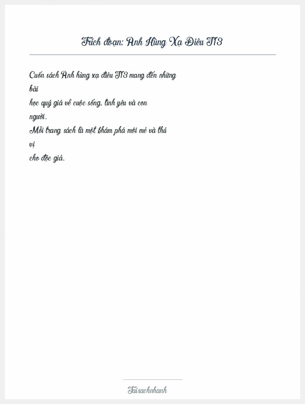 Trích đoạn Anh Hùng Xạ Điêu T13