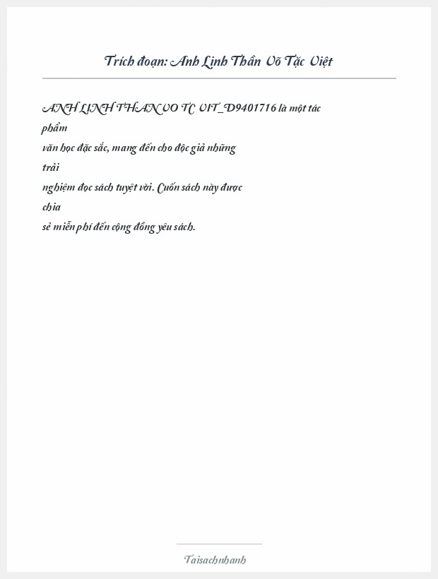 Trích đoạn Anh Linh Thần Võ Tặc Việt