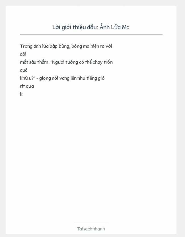 Trích đoạn Ảnh Lửa Ma