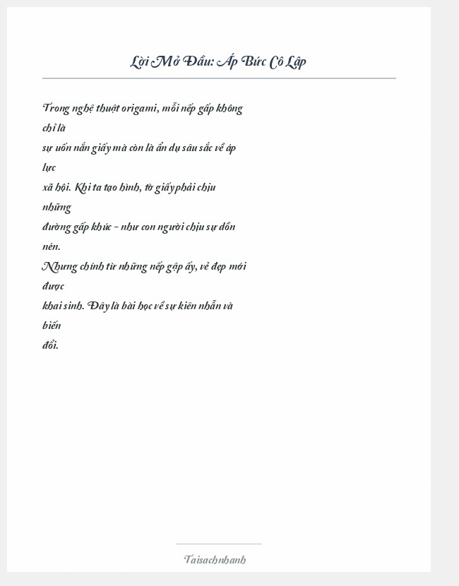 Trích đoạn Áp Bức Cô Lập