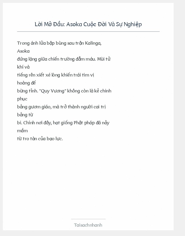 Trích đoạn Asoka Cuộc Đời Và Sự Nghiệp