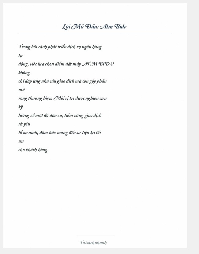 Trích đoạn Atm Bidv