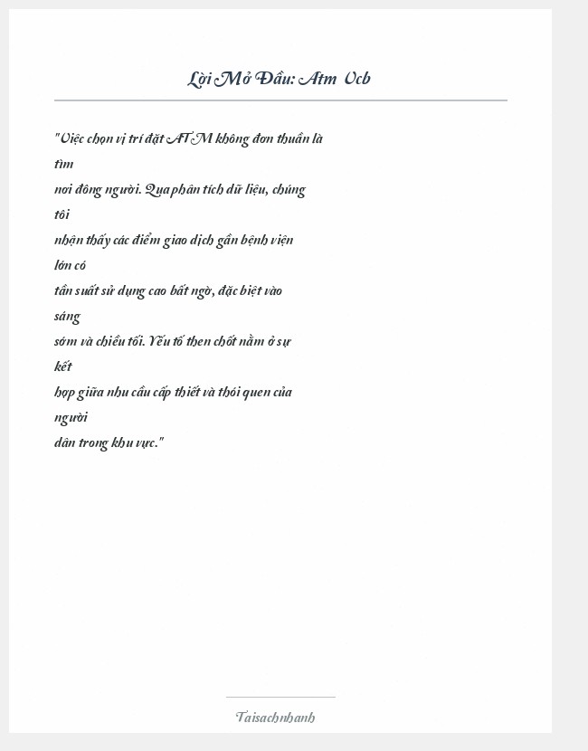 Trích đoạn Atm Vcb