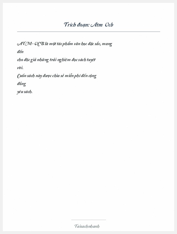 Trích đoạn Atm Vcb