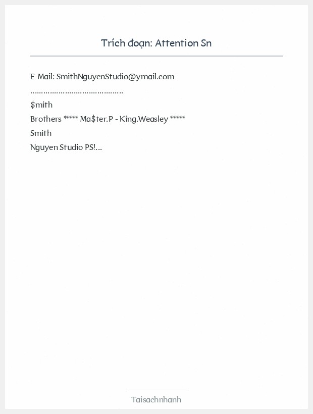 Trích đoạn Attention Sn
