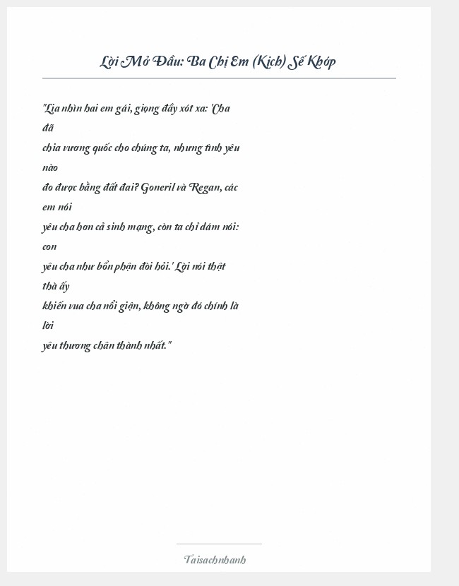 Trích đoạn Ba Chị Em (Kịch) Sế Khớp