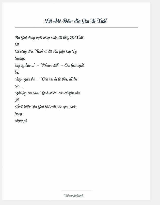 Trích đoạn Ba Giai Tú Xuất
