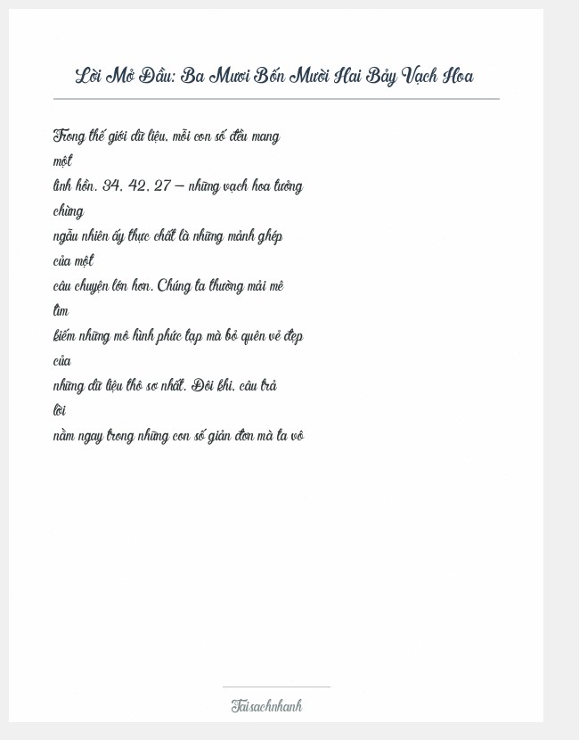 Trích đoạn Ba Mươi Bốn Mười Hai Bảy Vạch Hoa