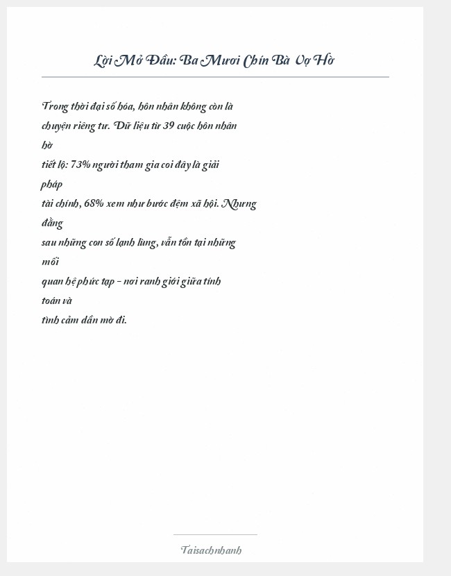 Trích đoạn Ba Mươi Chín Bà Vợ Hờ