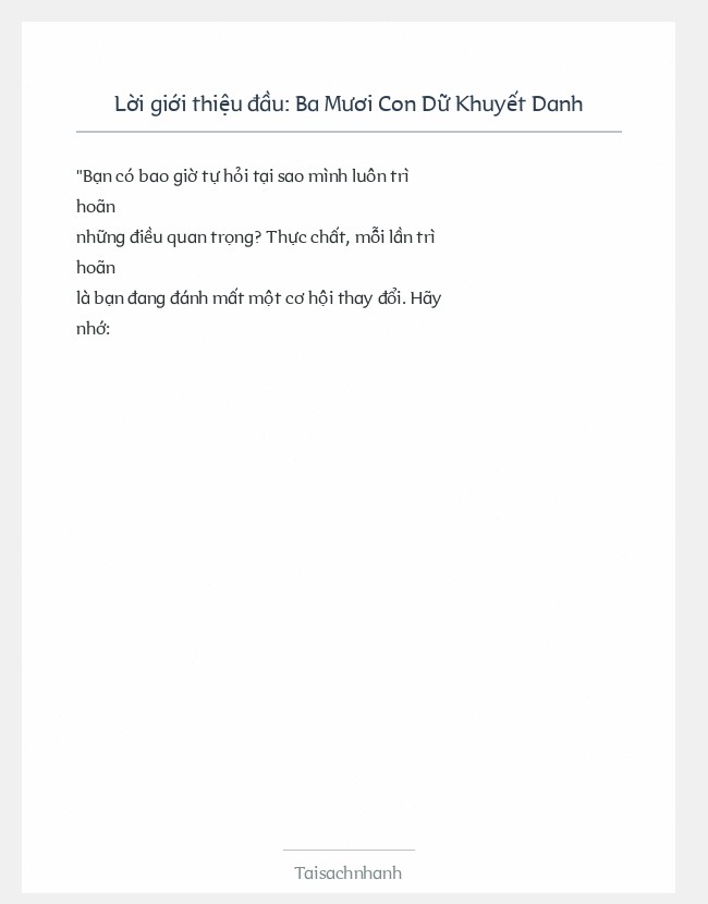 Trích đoạn Ba Mươi Con Dữ Khuyết Danh