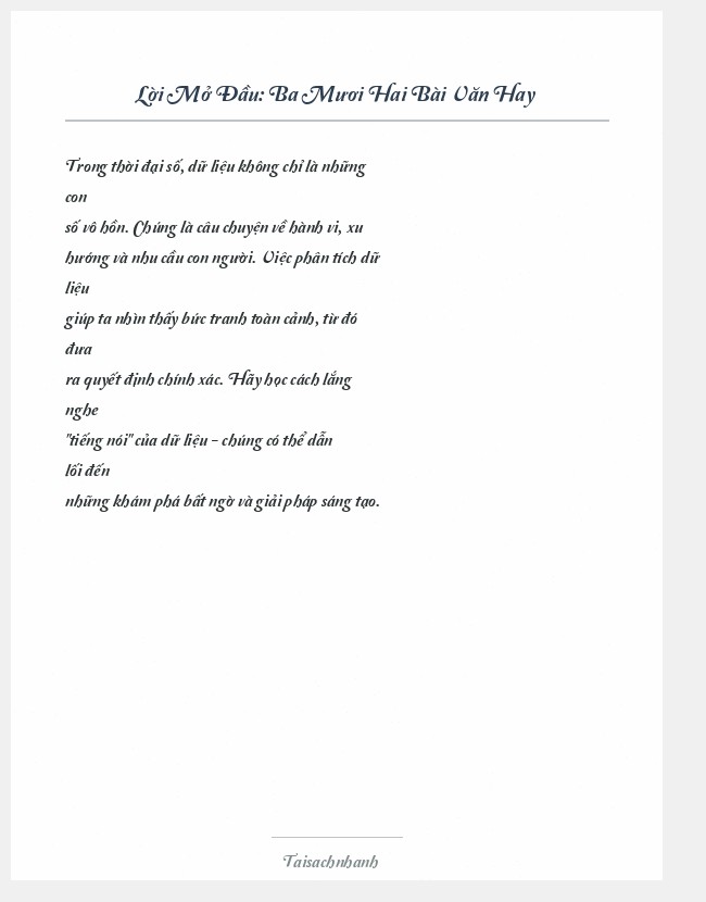 Trích đoạn Ba Mươi Hai Bài Văn Hay