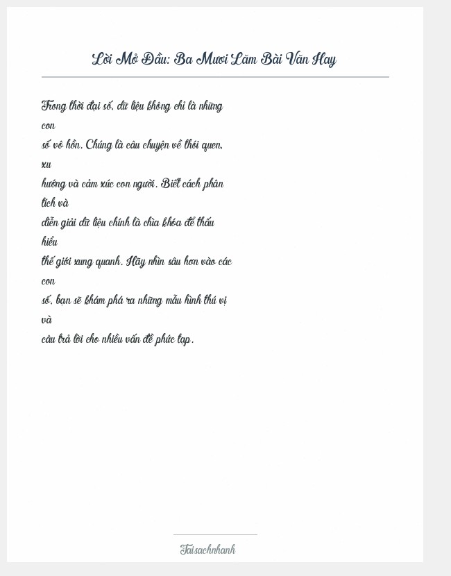 Trích đoạn Ba Mươi Lăm Bài Văn Hay