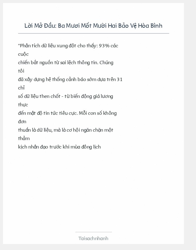 Trích đoạn Ba Mươi Mốt Mười Hai Bảo Vệ Hòa Bình