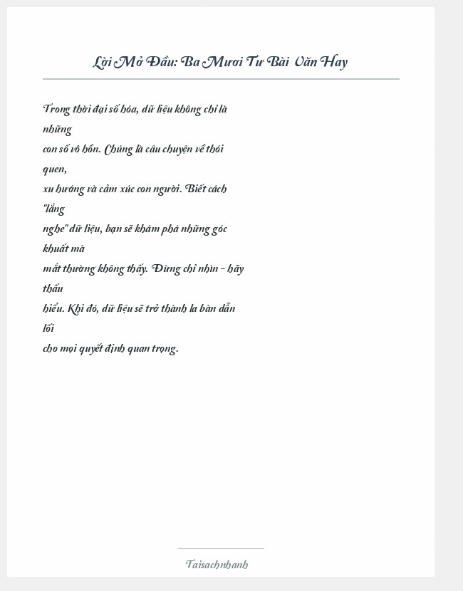 Trích đoạn Ba Mươi Tư Bài Văn Hay