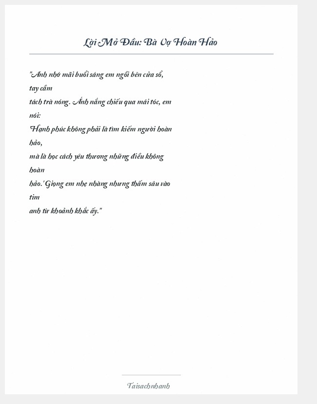 Trích đoạn Bà Vợ Hoàn Hảo