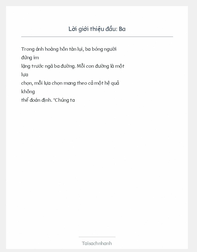 Trích đoạn Ba