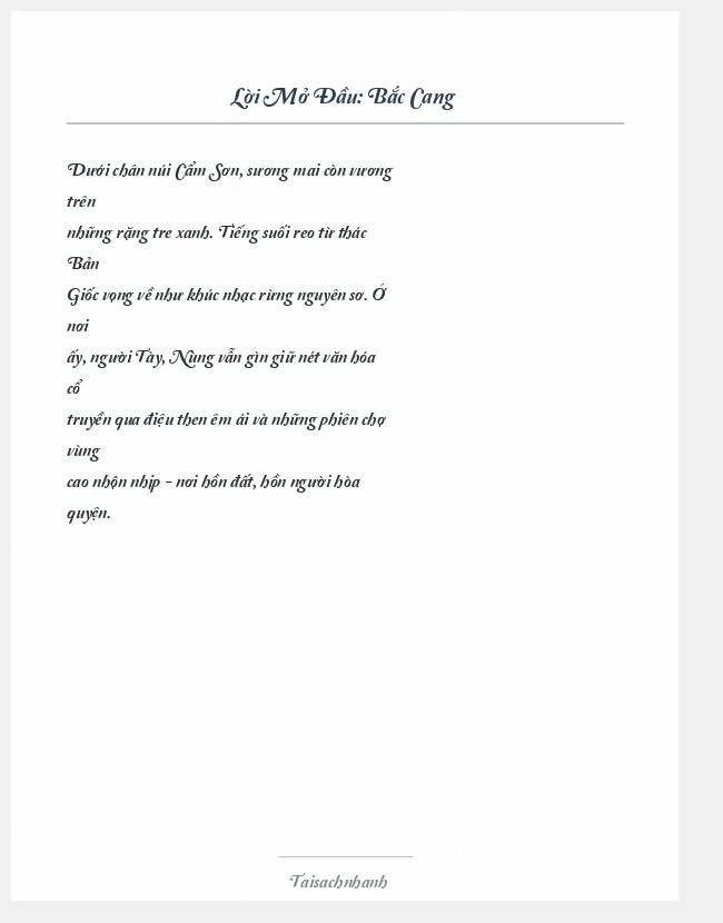 Trích đoạn Bắc Cang