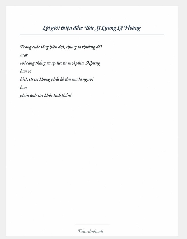 Trích đoạn Bác Sĩ Lương Lê Hoàng