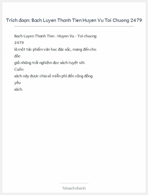 Trích đoạn Bach Luyen Thanh Tien Huyen Vu Toi Chuong 2479