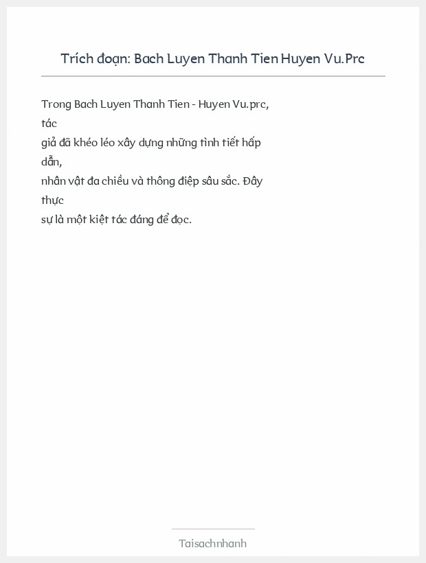 Trích đoạn Bach Luyen Thanh Tien Huyen Vu.Prc