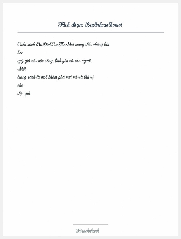 Trích đoạn Badinhcaothomoi