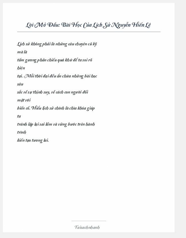 Trích đoạn Bài Học Của Lịch Sử Nguyễn Hiến Lê