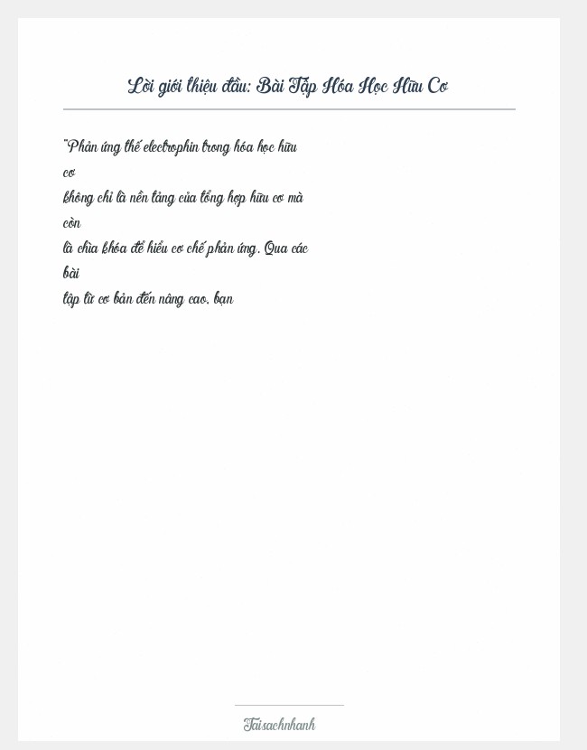 Trích đoạn Bài Tập Hóa Học Hữu Cơ