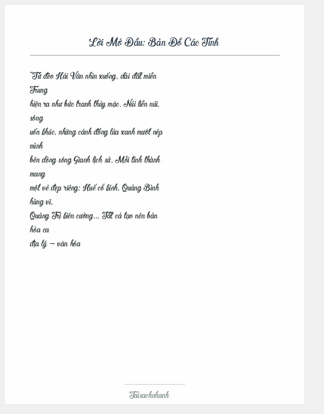 Trích đoạn Bản Đồ Các Tỉnh