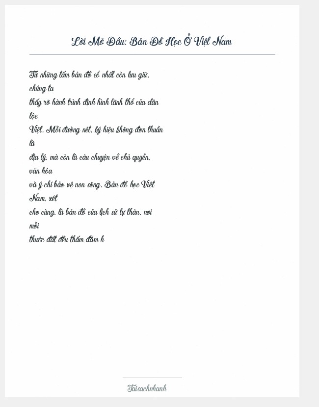 Trích đoạn Bản Đồ Học Ở Việt Nam