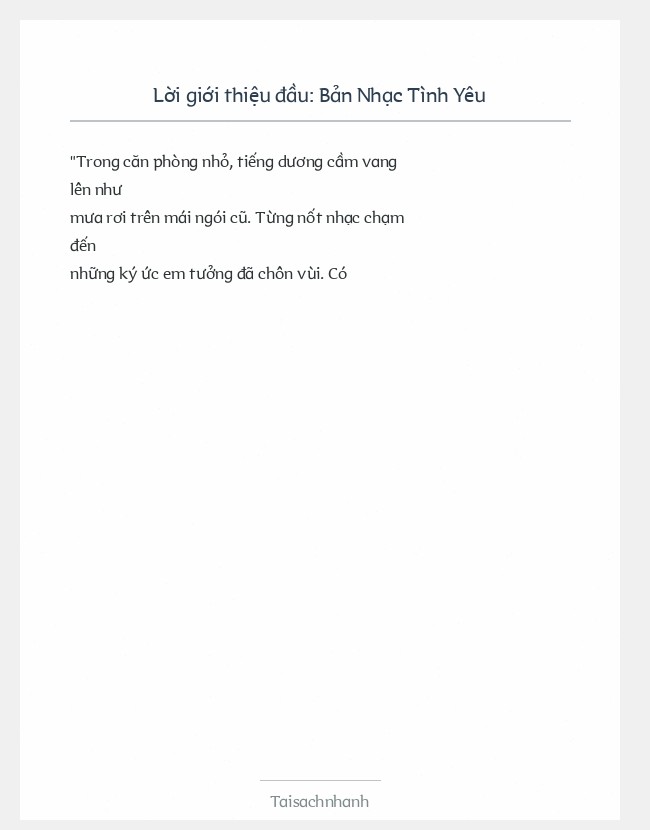 Trích đoạn Bản Nhạc Tình Yêu