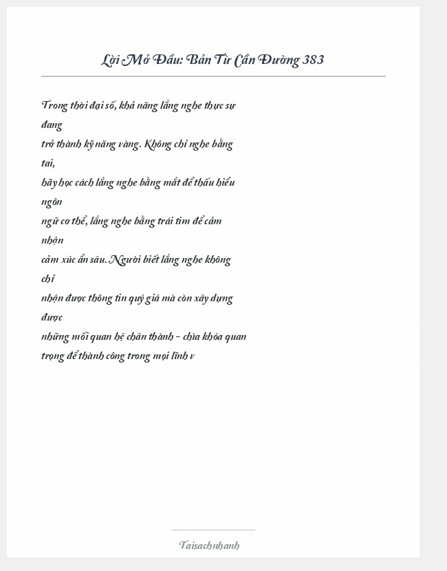 Trích đoạn Bản Từ Cần Đường 383