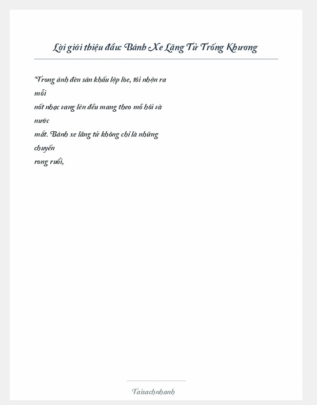 Trích đoạn Bánh Xe Lãng Tử Trống Khương