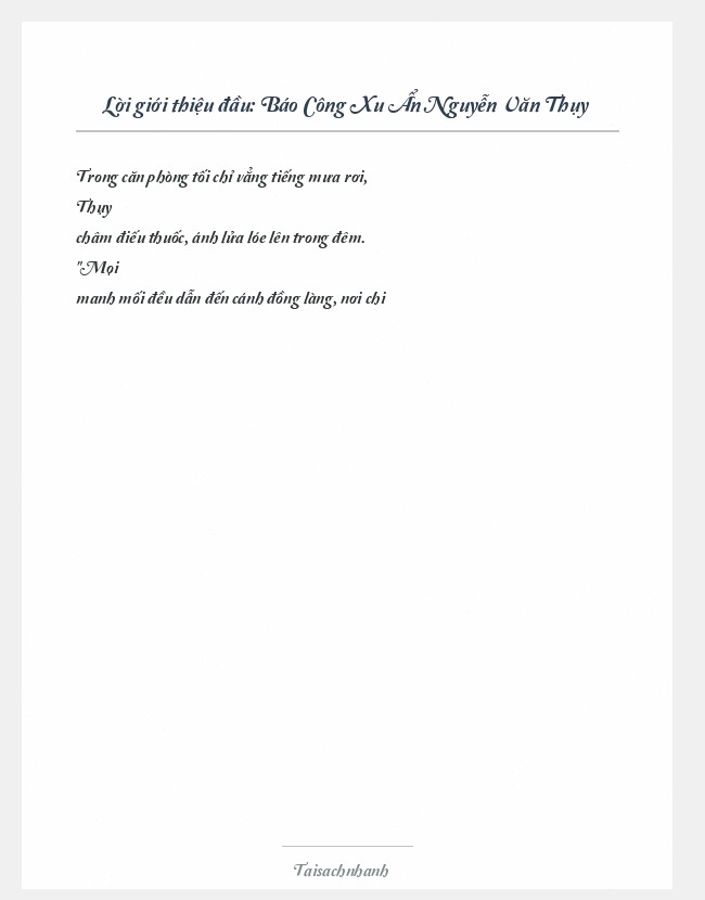 Trích đoạn Báo Công Xu Ẩn Nguyễn Văn Thụy