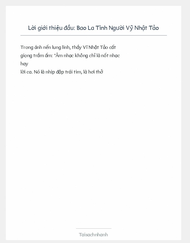 Trích đoạn Bao La Tình Người Vỹ Nhật Tảo