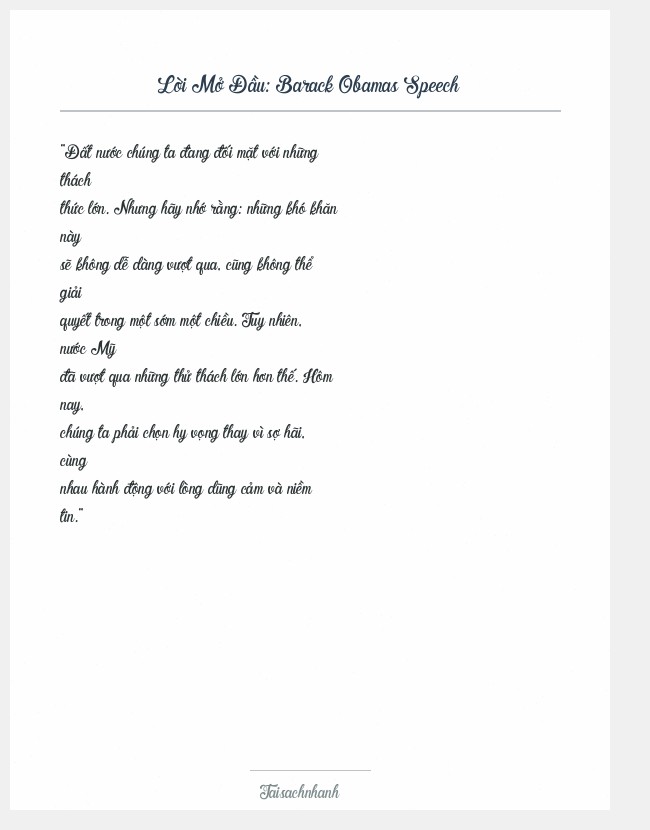 Trích đoạn Barack Obamas Speech