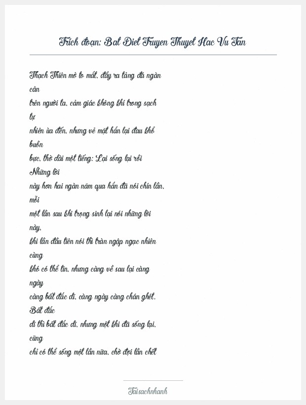 Trích đoạn Bat Diet Truyen Thuyet Hac Vu Tan