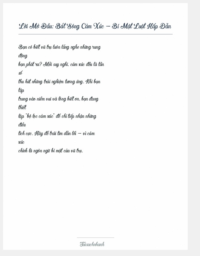 Trích đoạn Bắt Sóng Cảm Xúc - Bí Mật Luật Hấp Dẫn