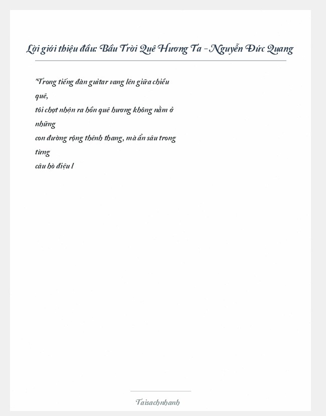 Trích đoạn Bầu Trời Quê Hương Ta - Nguyễn Đức Quang