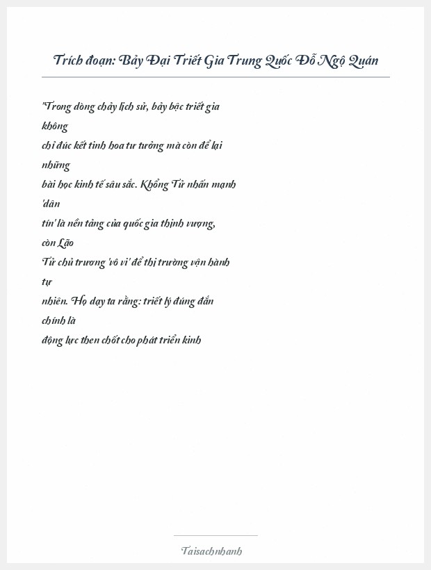 Trích đoạn Bảy Đại Triết Gia Trung Quốc Đỗ Ngộ Quán