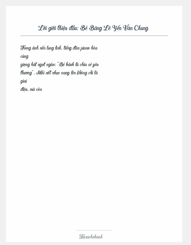 Trích đoạn Bẻ Bãng Lê Yến Văn Chung