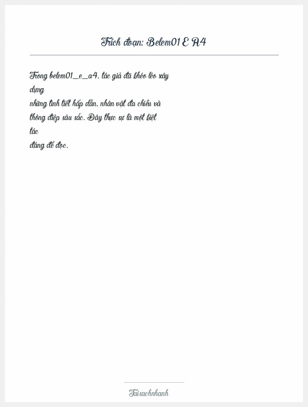 Trích đoạn Belem01 E A4