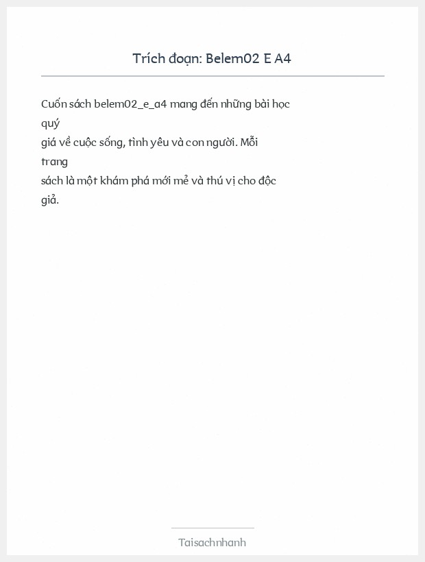 Trích đoạn Belem02 E A4