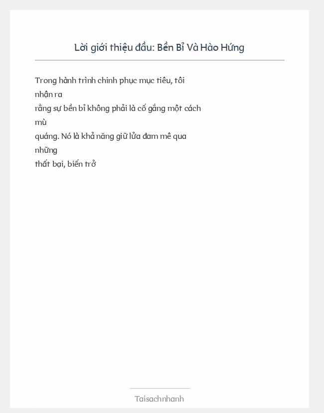 Trích đoạn Bền Bỉ Và Hào Hứng